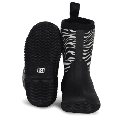 vincent shoes allvädersstövel neopren varmfodrad barn svart black white zebra