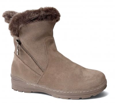 wildflower cristal boots kängor mocka pälsfoder varmfodrade mjuka bruna grå taupe