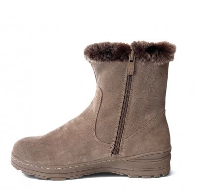 wildflower cristal boots kängor mocka pälsfoder varmfodrade mjuka bruna grå taupe