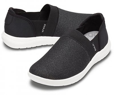 Women’s Crocs Reviva™ Slip-On / Black White svart vit sneaker mjuk