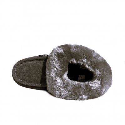 woollies classico fårskinnstofflor fårull grey grå barn junior Mocka