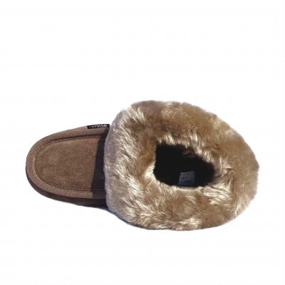 woollies classico fårskinnstofflor fårull stone barn junior Mocka